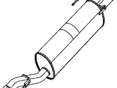 Mopar 68226780AA Muffler Exhaust 68226780AA Mopar Muffler Exhaust Illustration 1 of 1