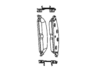 Dodge 2AMVF767AA PAD KIT Front Disc Brake Contains Pads and Slippers