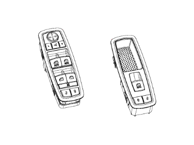 Mopar 56046554AD Switch And Bezel Front Door Mopar 56046554AD Switch And Bezel Front Door