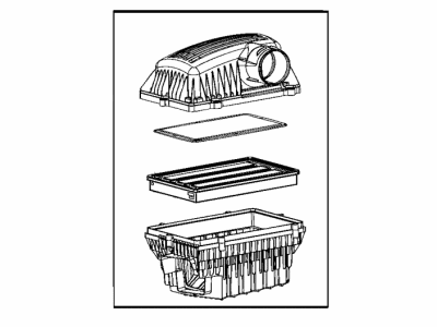 Ram 68264882AB AIR CLEANER ASSEMBLY Engine
