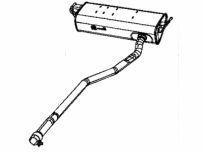 Jeep 68249234AE MUFFLER AND TAILPIPE Exhaust