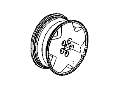 1BD19XZAAA Mopar Wheel Aluminum Illustration 1 of 1