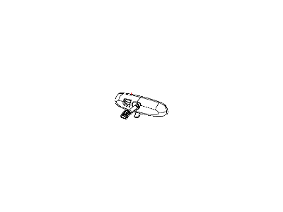 Mopar 68155254AC Mirror Inside Rearview 68155254AC Mopar Mirror Inside Rearview Illustration 1 of 1