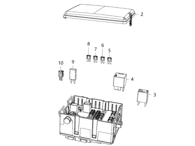 Dodge 68068355AH MODULE Intelligent Power Interior