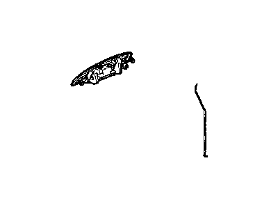 Mopar UC19ZDRAB Handle Front Door Exterior UC19ZDRAB Mopar Handle Front Door Exterior Illustration 1 of 1