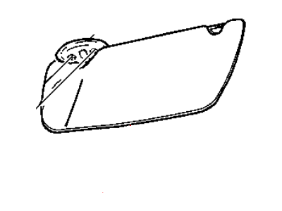 Mopar ZC361D1AA Visor ZC361D1AA Mopar Visor Illustration 1 of 1