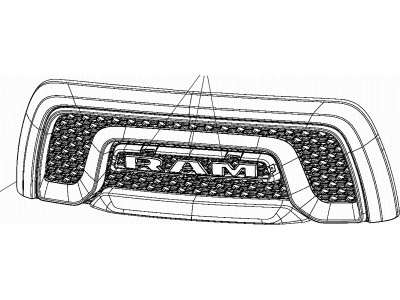 Ram 68260704AC GRILLE Radiator Includes RAM Letters