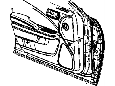 Dodge 68040045AD WEATHERSTRIP Front Door Mounted