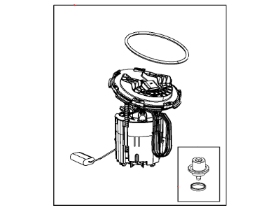 Mopar 68103913AB Module Kit Fuel Pump/Level Unit: Pump, Sending Unit, O-Ring