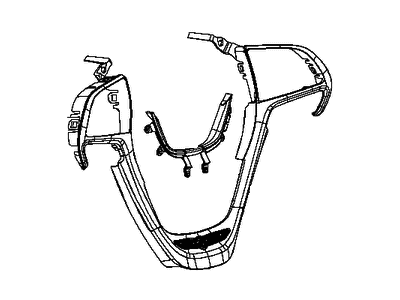 Mopar 6CX951X9AA Bezel Steering Wheel Mopar 6CX951X9AA Bezel Steering Wheel