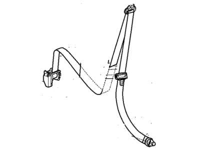 Dodge 1CK38BD1AA SEAT BELT 1st Rear Outer