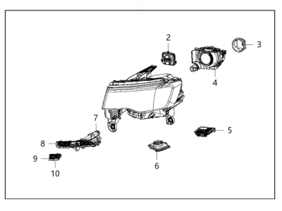 Jeep 68289236AC HEADLAMP
