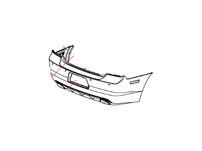 Mopar 68071979AA Fascia Rear Primed Mopar 68071979AA Fascia Rear Primed