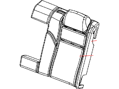 Chrysler 5RS03LL8AA COVER Rear Seat Back Left