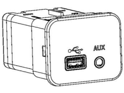 Chrysler 68166001AC REFLECTOR Hub SD USB Charging Auxiliary