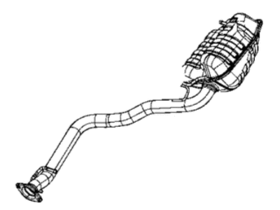 Dodge 68497882AA MUFFLER AND TAILPIPE Exhaust Includes Exhaust Tip, Not Serviced Separate