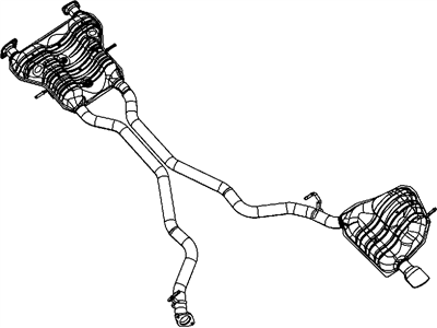 Jeep 52022398AC MUFFLER AND TAILPIPE Exhaust