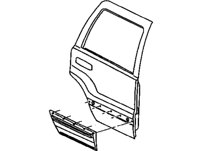 Jeep 5015772AA CLADDING Rear Door