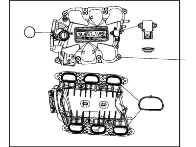 Mopar 4781578AM Plenum Intake Manifold Includes Items 2, 4, 5, 6, 7 Mopar 4781578AM Plenum Intake Manifold Includes Items 2, 4, 5, 6, 7