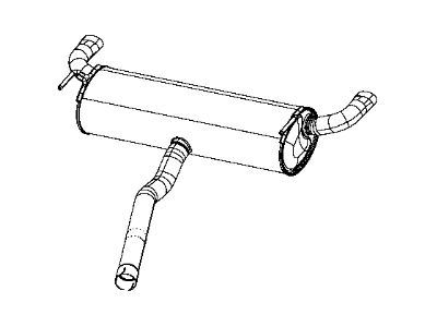 Jeep 68185862AE MUFFLER AND TAILPIPE Exhaust