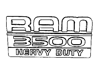 Mopar 55372159AB Nameplate Ram 3500 Heavy Duty Mopar 55372159AB Nameplate Ram 3500 Heavy Duty