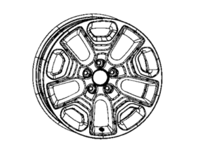 Jeep 6XY502D2AA WHEEL Aluminum