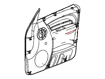 Jeep 1BA581DBAC PANEL Front Door Trim Includes Door Handle and Clips