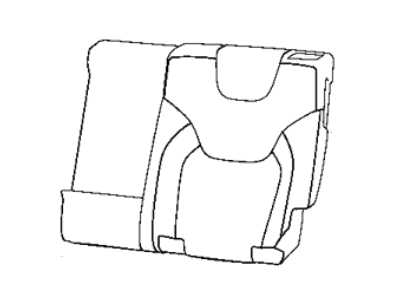 Jeep 6ST11LA3AD COVER Rear Seat Back Left