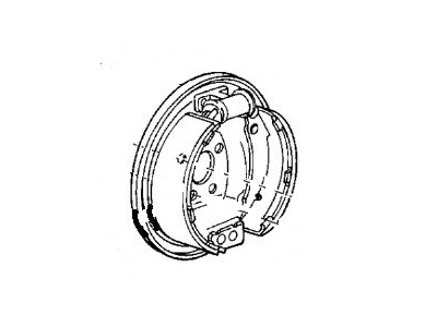 Mopar V2010367AB Shoe And Lining Package, W/9 X 2 1/2" Brake, H.D. Drum