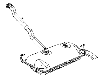 Dodge 5147047AB MUFFLER AND TAILPIPE Exhaust