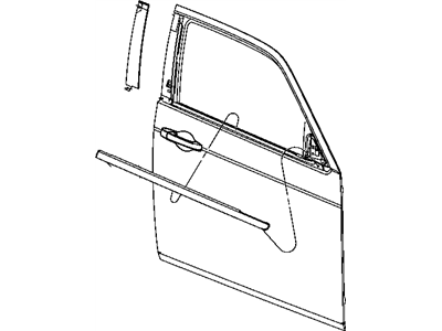 Mopar 4805996AB Weatherstrip Front Door Belt Outer