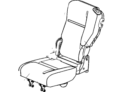 Chrysler 1CX751D5AA COVER Rear Seat Back 40 % Side