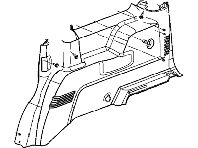 Mopar 5KS65XDBAA Panel Quarter Trim 5KS65XDBAA Mopar Panel Quarter Trim Illustration 1 of 1