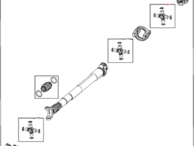 68172501AB Mopar Shaft Drive Front Illustration 1 of 1