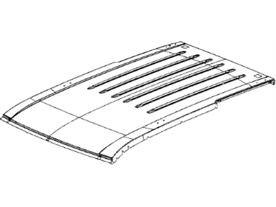 Jeep 68036322AA PANEL Roof Without Sunroof Opening Requires Rear Header and Hinge Shims