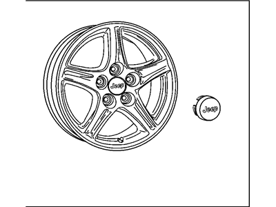 82205899 Mopar Wheel Kit Cast Aluminum Illustration 1 of 1