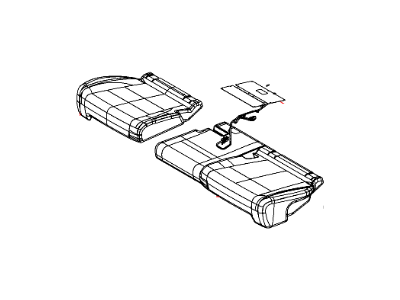 Dodge 1XZ38DX9AA COVER Rear Seat Cushion