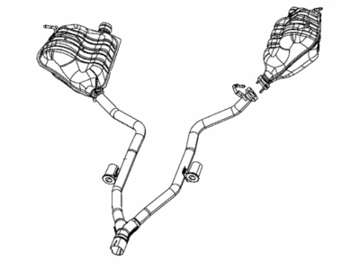 Jeep 68289198AA RESONATOR AND TAILPIPE Exhaust