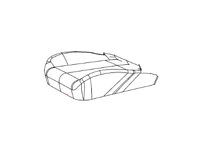 Dodge 5ST77HL5AA COVER AND FOAM Front Seat Cushion