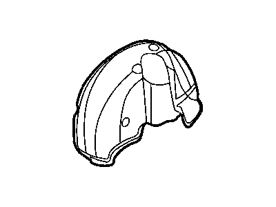 Mopar 4575414AD Shield Wheelhouse, Rear Passenger Side 4575414AD Mopar Shield Wheelhouse, Rear Passenger Side Illustration 1 of 1