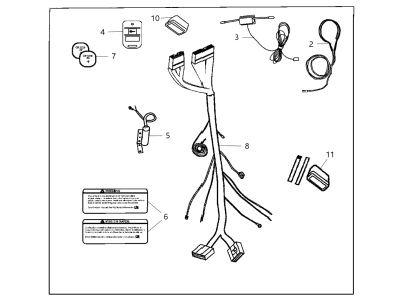 Jeep 82209982AE INSTALL KIT REMOTE START