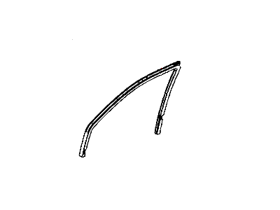 Mopar 55399190AE Weatherstrip Front Door Glass Running