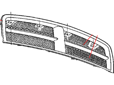 Dodge 55077723AB GRILLE Radiator