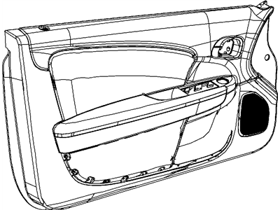 Mopar 1SX551L1AB Panel Front Door Trim
