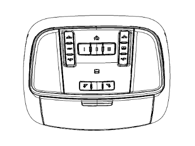 1UC631DAAB Mopar Console Overhead Illustration 1 of 1