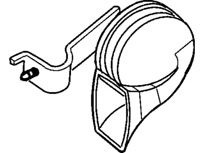 4609114AE Mopar Horn And Bracket Low Note Illustration 1 of 1
