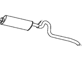 Jeep Cherokee Muffler - 52101262AH Muffler W/Tpipe