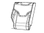 Mopar 7FC82LA3AA Cover Rear Seat Back 2ND Row Right