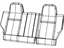 Mopar 1UD80XDVAA Cover Rear Seat Back Right